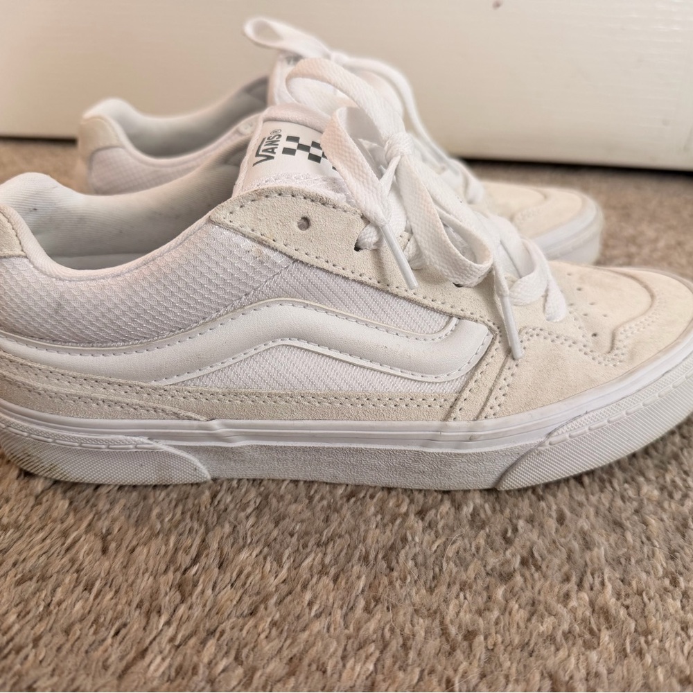 Vans Cream and White Sneakers